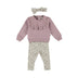Dirkje Baby Girls Sweater & Leggings 3-Piece Set - Elderberry