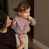 Dirkje Baby Girls Sweater & Leggings 3-Piece Set - Elderberry