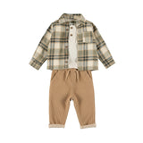 Dirkje Baby Boys Long Sleeve Shirt & Pants 3-Piece Set - Multi