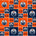 Edmonton Oilers 100% Cotton Licensed Fabric Geometric - Oilers 020
