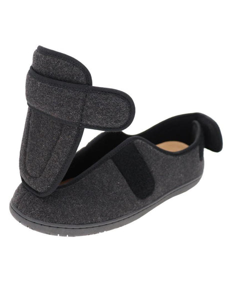Foamtreads Men's Physician Slippers - Black