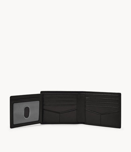 Fossil Men's Derrick RFID Bifold Flip Id Wallet - Black