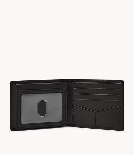 Fossil Men's Derrick RFID Bifold Flip Id Wallet - Black