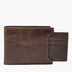 Fossil Men's Derrick Sliding 2-in-1 Wallet Dark Brown - A&M Clothing and Shoes