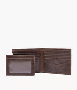 Fossil Men's Derrick Sliding 2-in-1 Wallet Dark Brown - A&M Clothing and Shoes