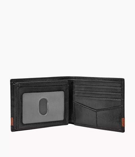 Fossil Men's Quinn Flip ID Bifold Wallet - Black