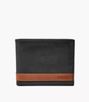 Fossil Men's Quinn Flip ID Bifold Wallet - Black