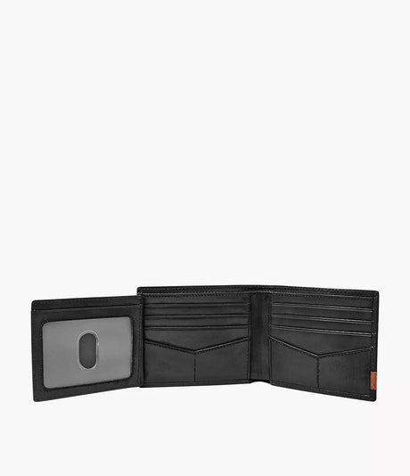 Fossil Men's Quinn Flip ID Bifold Wallet - Black