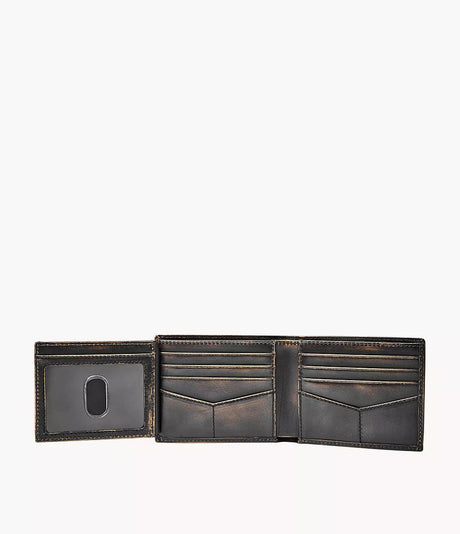 Fossil Men's Wade Flip ID Bifold Wallet - Black