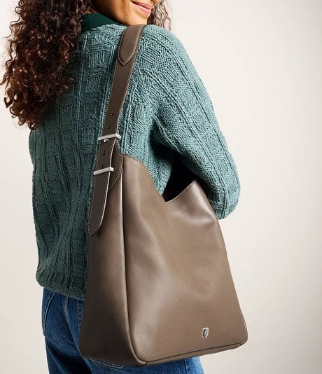 Fossil Women's Dillon Leather Hobo Bag - Smoke