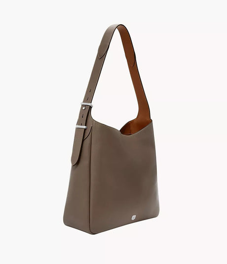 Fossil Women's Dillon Leather Hobo Bag - Smoke