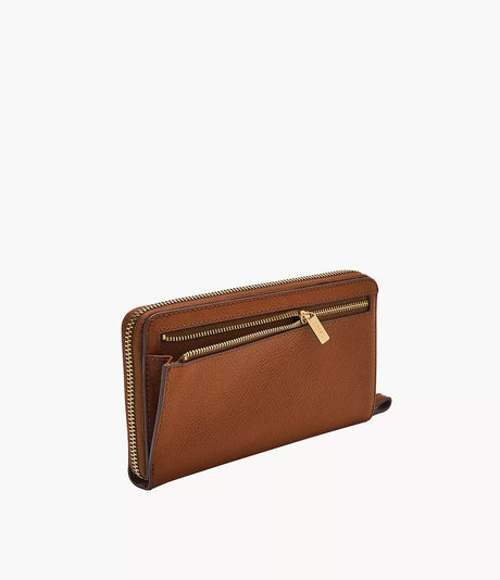 Fossil Women's Liza Zip Around Clutch - Brown