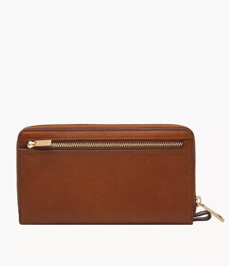 Fossil Women's Liza Zip Around Clutch - Brown