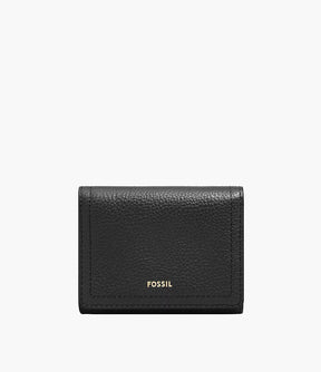 Fossil Women's Logan Trifold Wallet - Black