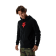 Fox Men's Fox Head Fleece Pullover Hoodie - Black/Red