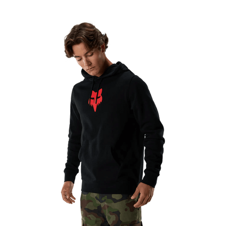 Fox Men's Fox Head Fleece Pullover Hoodie - Black/Red