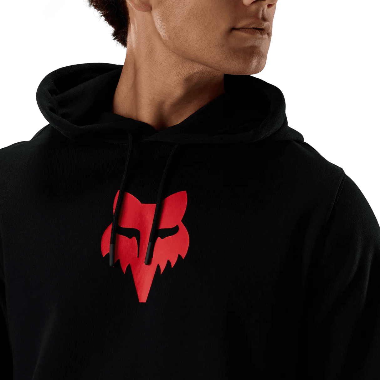 Fox Men's Fox Head Fleece Pullover Hoodie - Black/Red