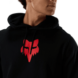 Fox Men's Fox Head Fleece Pullover Hoodie - Black/Red