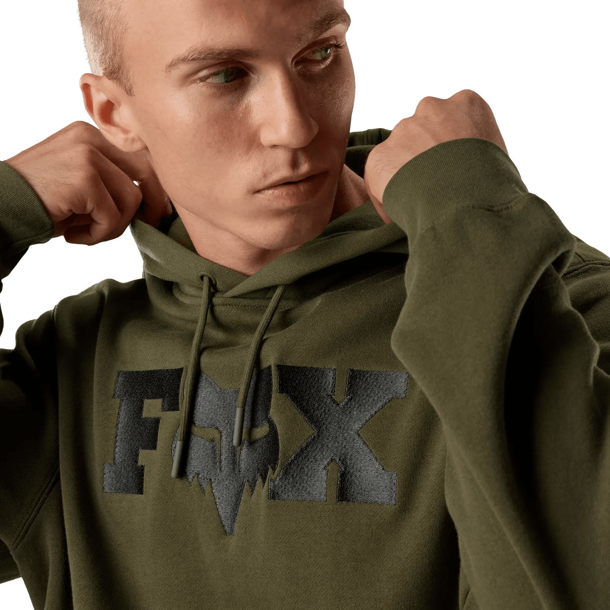 Fox Men's Fox Head X Fleece Pullover Hoodie - Olive Green