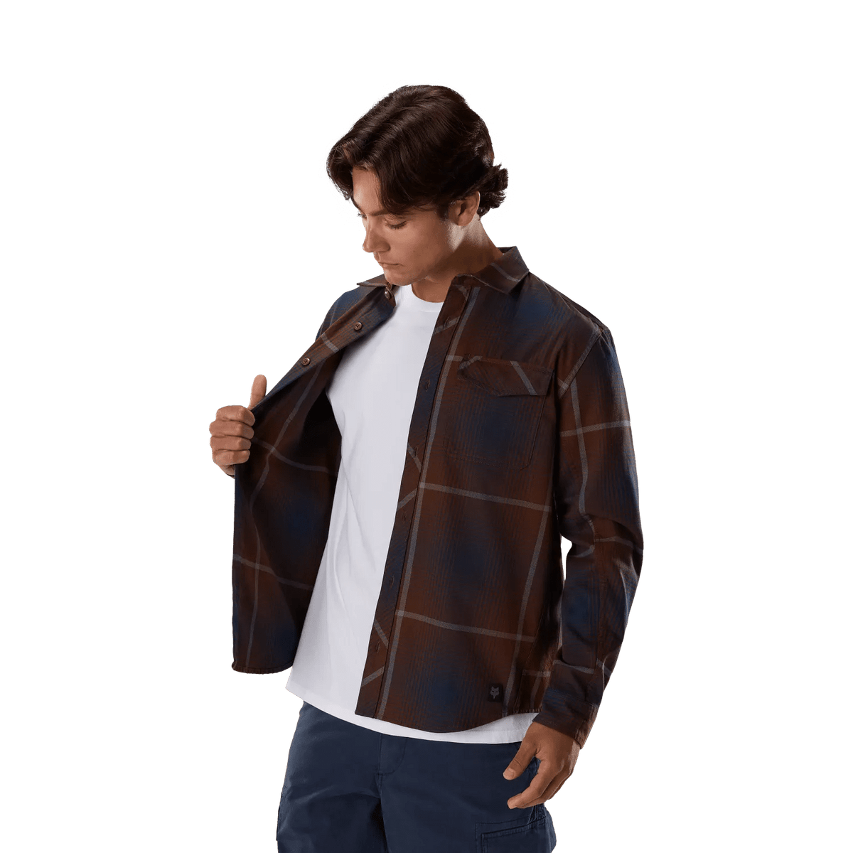Fox Men's Survivalist Fire Flannel LS Shirt - Dark Brown