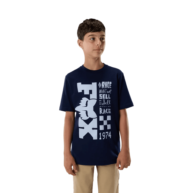 Fox Youth Boys Bend Short Sleeve T-Shirt - Navy