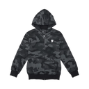 Fox Youth Boys Fox Head Camo Fleece Zip Hoodie - Black Camo