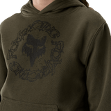 Fox Youth Boys Slowburn Fleece Pullover Hoodie - Olive Green