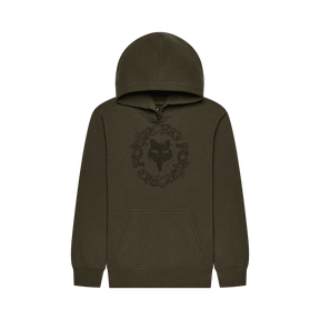 Fox Youth Boys Slowburn Fleece Pullover Hoodie - Olive Green