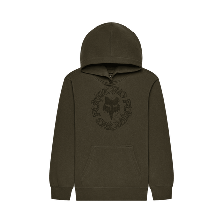 Fox Youth Boys Slowburn Fleece Pullover Hoodie - Olive Green
