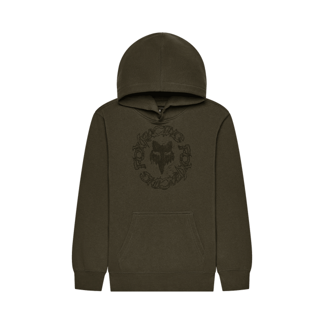 Fox Youth Boys Slowburn Fleece Pullover Hoodie - Olive Green