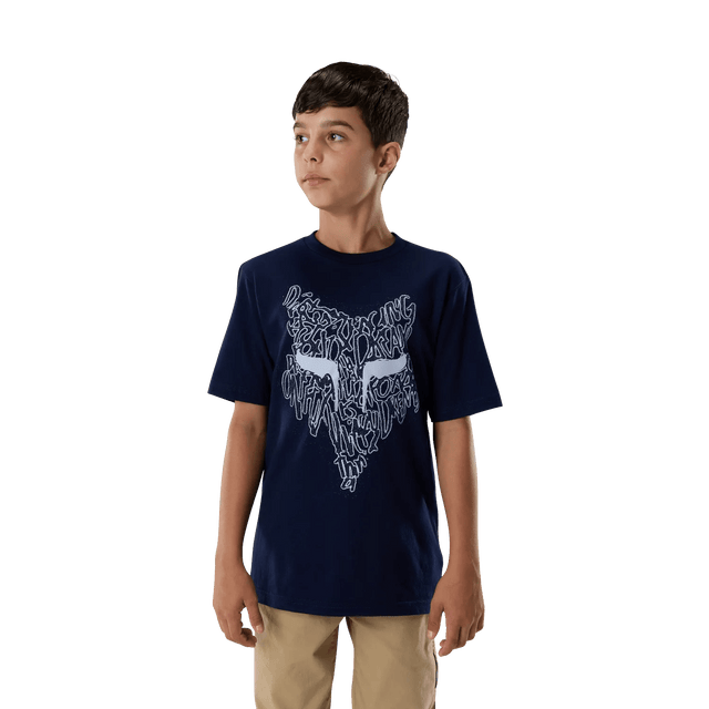 Fox Youth Boys Slowburn Short Sleeve T-Shirt - Navy
