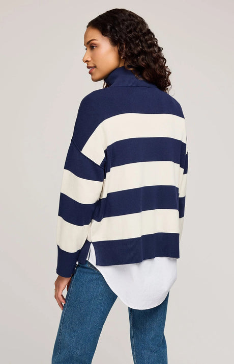 Gentle Fawn Women's Idris Long Sleeve Top - Navy Stripe
