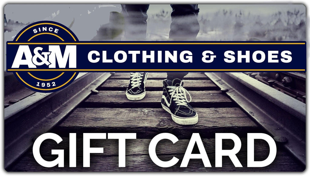 Gift Card - A&M Clothing & Shoes - A&M Clothing & Shoes - Westlock AB