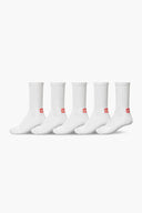 Globe Minibar Crew Sock 5 Pack - White