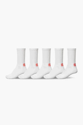 Globe Minibar Crew Sock 5 Pack - White