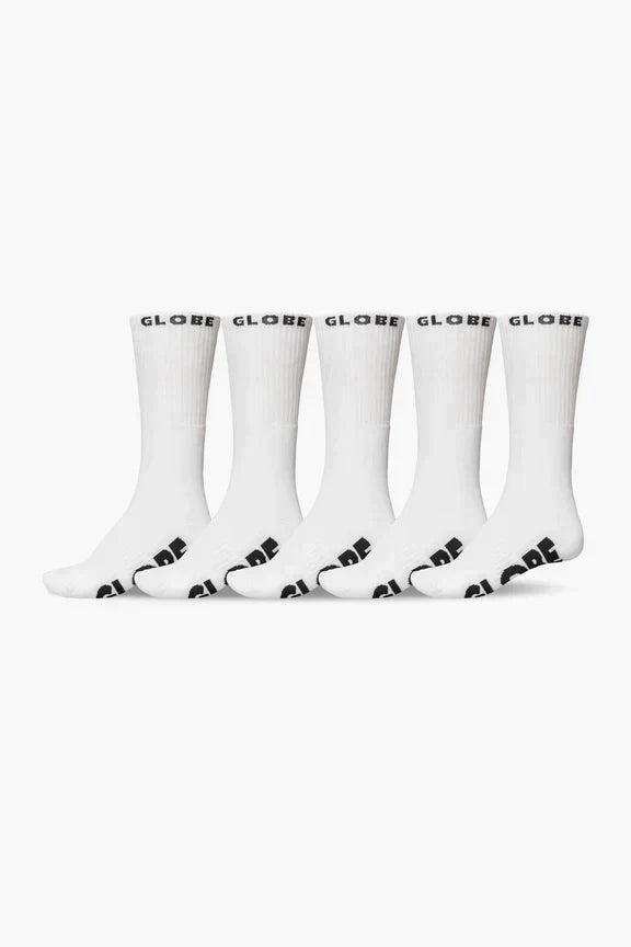 Globe Whiteout Sock 5 Pack - A&M Clothing & Shoes