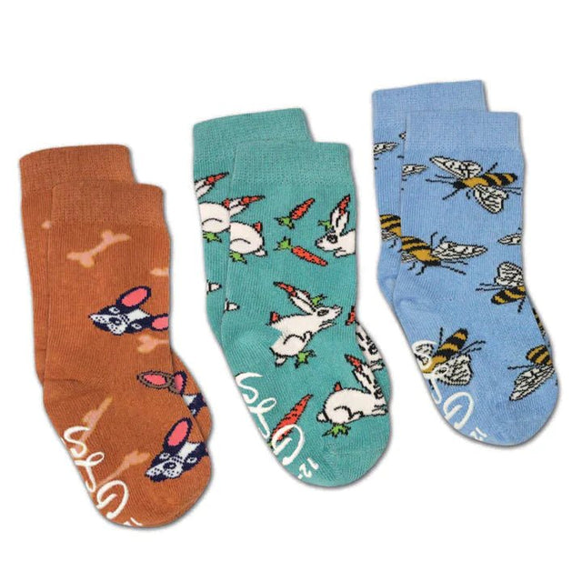 Good Luck Sock Bees Bunnies Dogs Kids - A&M Clothing & Shoes - Westlock