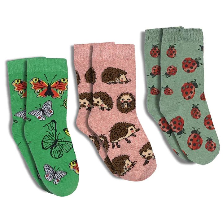 Good Luck Sock Butterfly Hedgehogs Bugs - A&M Clothing & Shoes - Westlock