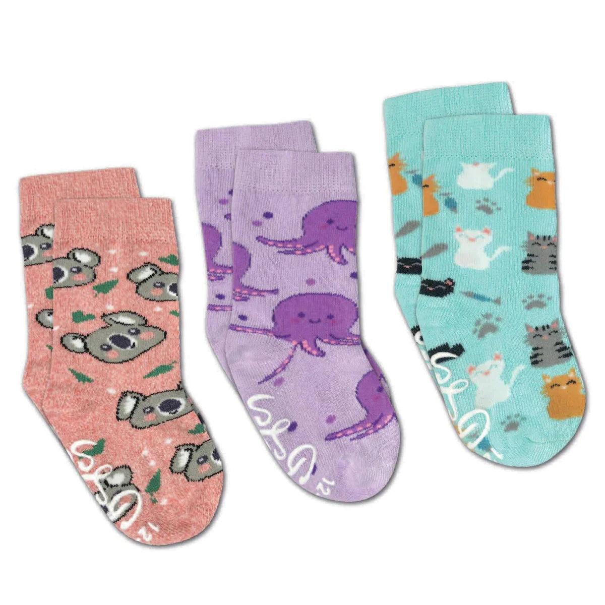 Good Luck Sock Cats Koala Octopus Kids - A&M Clothing & Shoes