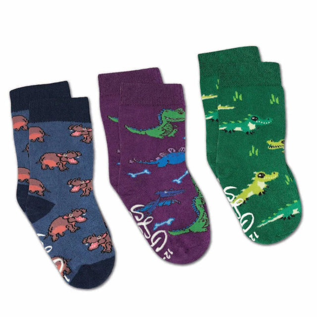 Good Luck Sock Kids Hippo Croc Dino Socks - A&M Clothing & Shoes - Westlock