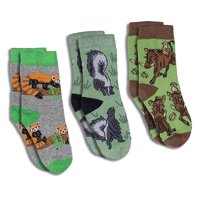 Good Luck Sock Kids Panda Skunk Warthog Socks - A&M Clothing & Shoes - Westlock