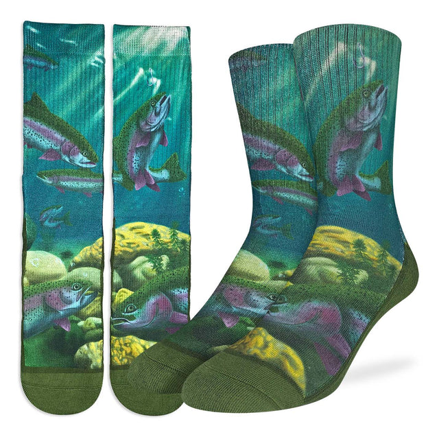 Good Luck Sock Men's Brown Trout Socks - A&M Clothing and Shoes