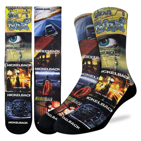 Good Luck Sock Men's Nickelback Albums Socks - A&M Clothing & Shoes