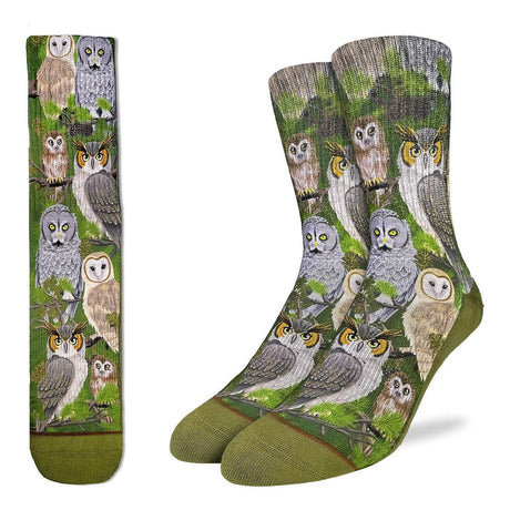 Good Luck Sock Men's Staring Owls Socks - A&M Clothing & Shoes