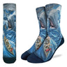 Good Luck Sock Men's Whale Attacking Whaling Boats - A&M Clothing & Shoes - Westlock