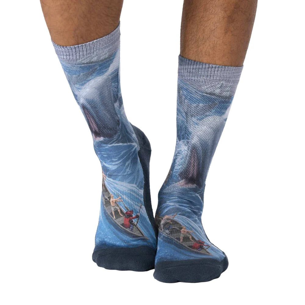 Good Luck Sock Men's Whale Attacking Whaling Boats - A&M Clothing & Shoes - Westlock