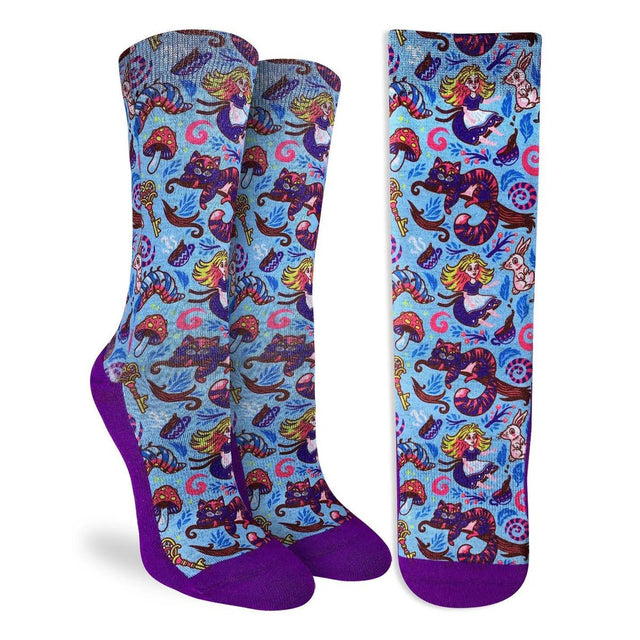 Good Luck Sock Women's Alice in Wonderland Socks - A&M Clothing & Shoes