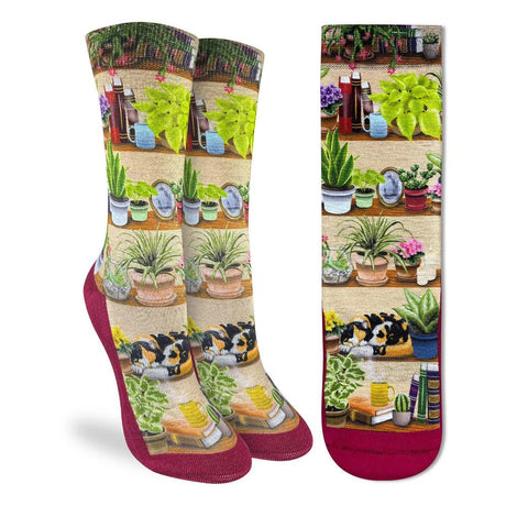 Good Luck Sock Women's Bookshelf of Plants - A&M Clothing & Shoes - Westlock