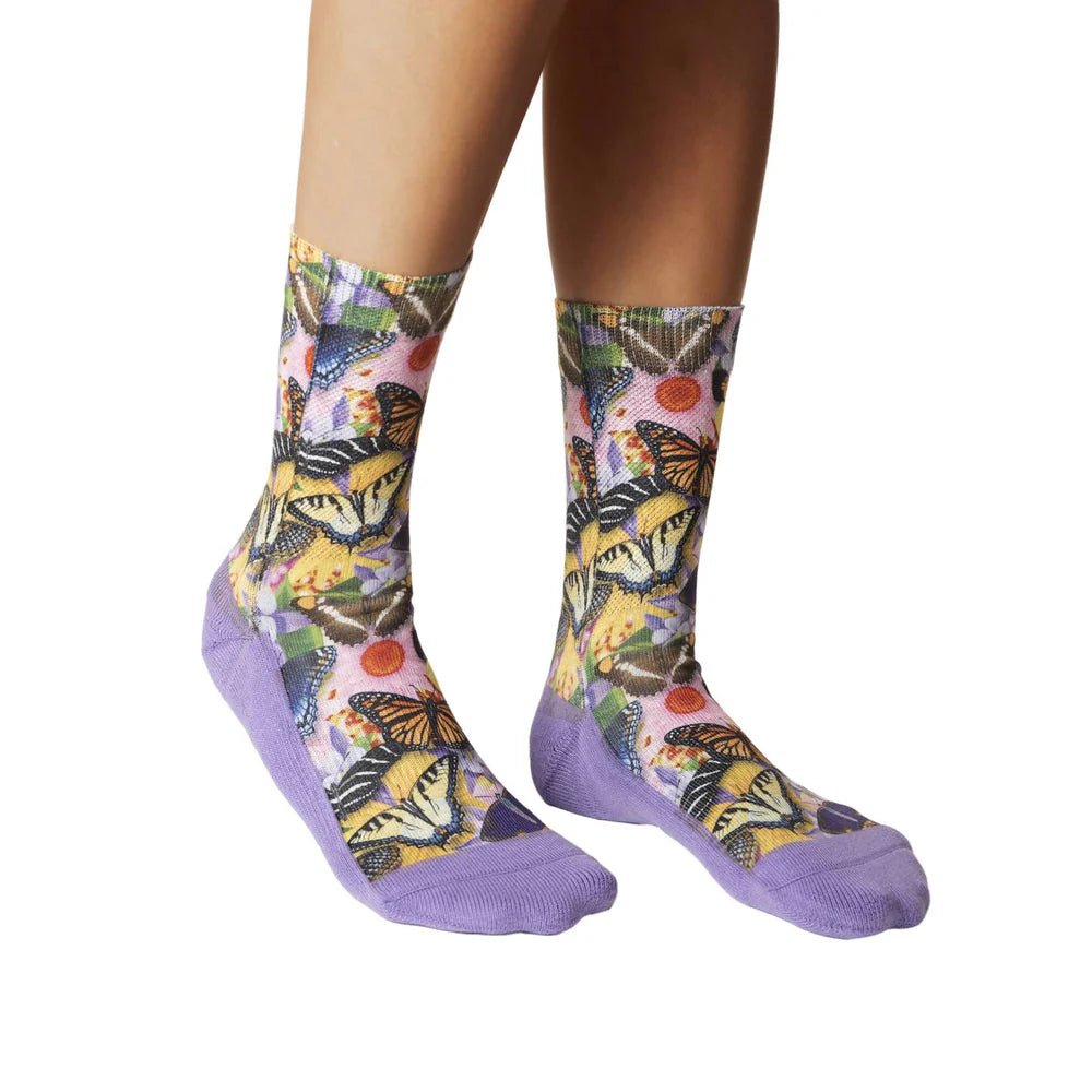 Good Luck Sock Women's Botanical Butterflies - A&M Clothing & Shoes - Westlock