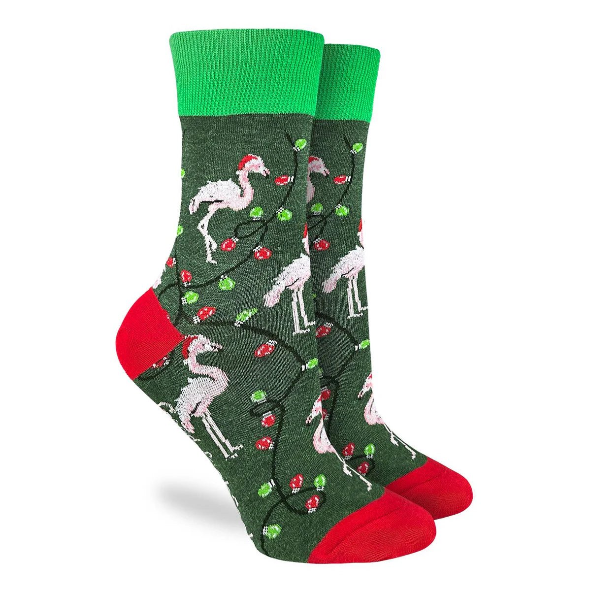 Good Luck Sock Women's Christmas Flamingos Socks - A&M Clothing & Shoes - Westlock